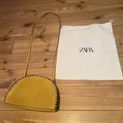 ZARA イエロースエードショルダーバッグ