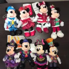 ミッキー・ミニー ぬいぐるみ バッチ8体セット　タグありハローウィン&クリスマス