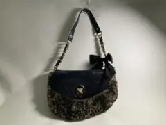 ケイトスペード リボン チェーン ワンショルダーバッグ 肩掛け 豹柄 レオパード