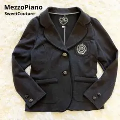 メゾピアノ　ジャケット　王冠ロゴボタン　刺繍　グレー　卒業式　150cm