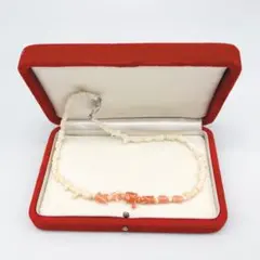 白珊瑚・桃珊瑚ネックレス【新品未使用】