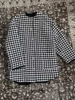 ZARA ノーカラーツイードジャケット