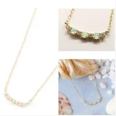 新品✨miroir✨k10 オパール×ダイヤ　ネックレス agete ete系