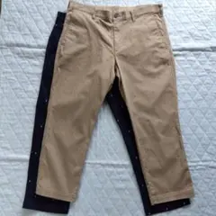 【2色セット】UNIQLO　8分丈コットンパンツ　W: 85cmのサムネイル