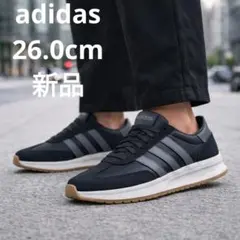 【新品】adidas　アディダス スニーカー RUN 70s 黒　26.0cm