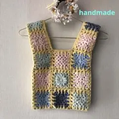 グラニースクエア  クロシェバッグ　ハンドメイド　かぎ針編み