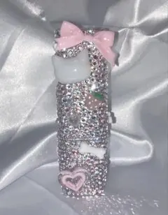 iQOSイルマワンケースデコ 地雷 平成女児 ピンク リボン