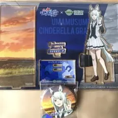 ウマ娘シンデレラグレイ笠松町 フジマサマーチ アクスタ缶バッジ(MAP付き）