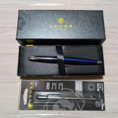 CROSS 青色 ボールペン 本体 専用ボックス付き 替えインク付きのサムネイル
