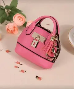 ピンク ハンドバッグ型 コインケース