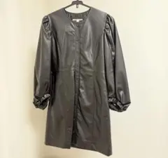 MOUSSY フェイクレザー ワンピース ブラック