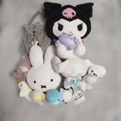 ぬいぐるみ　まとめ売り　クロミちゃん　シナモロール　ミッフィー　スヌーピー