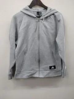 (11) adidas グレー フルジップパーカー