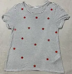 ZARA/ザラ/半袖/ボーダー/花/キラキラ/薄手