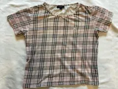 バーバリーロンドン　ノバチェック　Tシャツ サイズＭ　ピンクのサムネイル