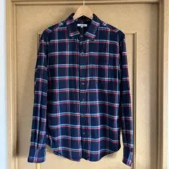 GLOBAL WORK チェック　メンズ長袖ネルシャツ　Lサイズ