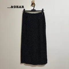 美品 ...&Dear ヤマトドレス バックギャザー スカート ドット刺繍 38