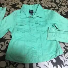 GAP girls/ライムグリーン デニムジャケット