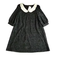 新品 CECIL McBEE セシルマクビー パール衿 ラメ ニット ワンピース