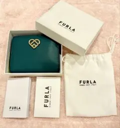 FURLA My Joy 二つ折り財布 グリーン系