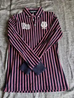 Admiral アドミラル ゴルフウェア 長袖ポロシャツ ストライプ GB