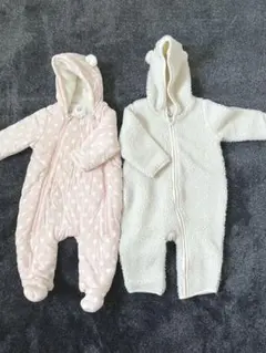 GAPbaby くま耳カバーオール　3-6m、6-12m 2枚セット