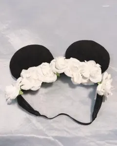 ◆1回使用◆ディズニーカチューシャ　ミニーちゃん花冠ヘアバンド