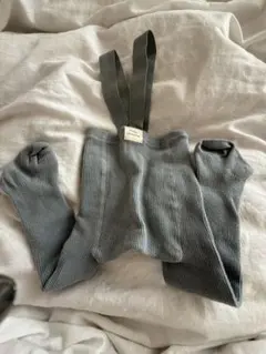 Funny Lazybones グレー ストラップ付きタイツ　80cm