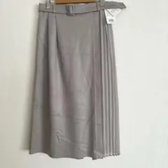 【未使用品】SHOO・LA・RUE グレー ロングスカートベルト付き