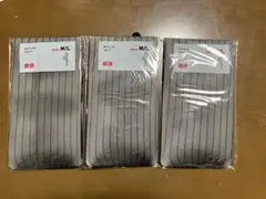ユニクロ　タイツ　ストライプ　M/L 3足セット