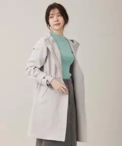 【新品タグ付】any SiS 撥水・UVカット・洗える フーデットロングコート