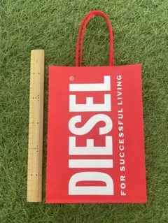DIESEL ショップ袋 赤 中型 ショッパー 紙袋 手提げバック プレゼント袋