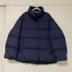 《UNIQLO》ウルトラライトダウン　コクーンジャケット　ネイビー　M