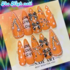 ネイルチップ 落書き バレエコア ちゅるん チェリー サイズ変更可能