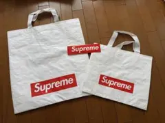 Supreme ショッピングバッグセット 大小2個　ステッカー