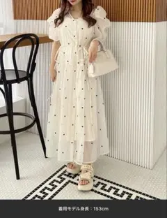 conforobe シアー素材 ドット柄ブラウス 半袖 リボンモチーフブラウス