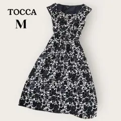 TOCCA ワンピース M 2 花柄 モノクロ 黒