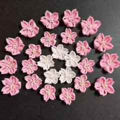 つまみ細工お花のパーツ　桜　　 ちりめん