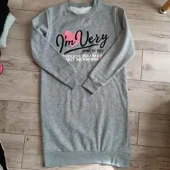 美品150cm☆裏起毛の長袖ワンピース