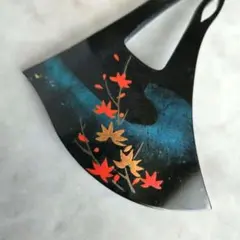 鼈甲風　かんざし　簪　紅葉　青　437　留袖　結婚式　櫛　和装　浴衣　着物　花火