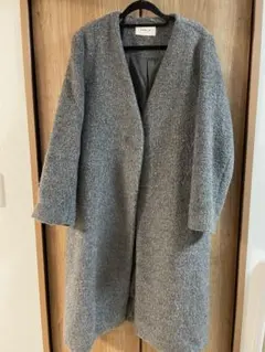 FRAY I.D起毛ウール混ロングコート オーバーシルエット