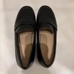 黒ローファー 合成皮革 カジュアル