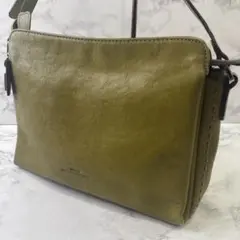 PELLE BORSA ペレボルサ 本革 レザー ショルダーバッグ キミドリのサムネイル