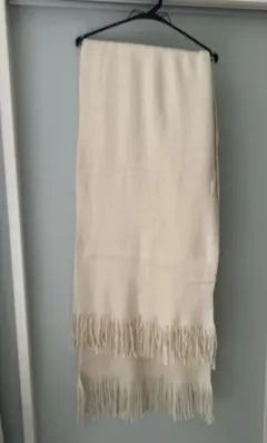 ウールロングマフラー　アイボリー