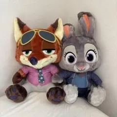 ズートピア2 スーパーラージぬいぐるみ　ニック　ジュディ　２種セット