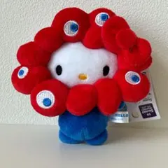 大阪 関西万博 EXPOミャクミャク ハローキティなりきりぬいぐるみ　カラビナ付