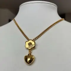 MOSCHINO ゴールド ネックレス コスチュームジュエリー ハート Y2K 