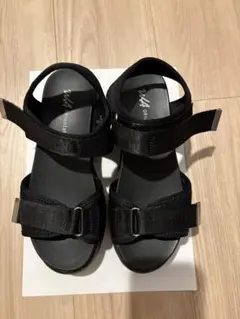 【WA ORiental TRaffic】厚底スポーツサンダル ブラック Sのサムネイル