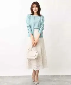 ☆新品 MICHEL KLEIN カットジャガードマーメイドスカート レディースのサムネイル