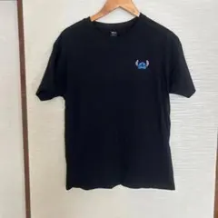 Disney スティッチ 刺繍 Tシャツ ブラックのサムネイル